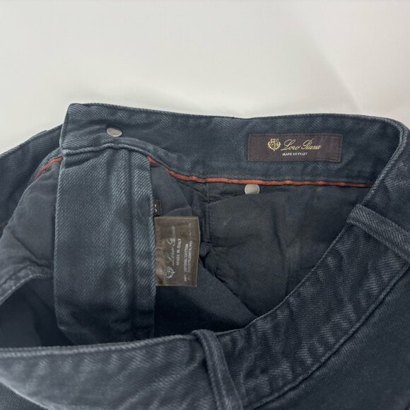 Loro Piana Italy Black Cotton Skinny Jeans Mid Rise Pockets Womens Size 38 - Picture 10 of 15